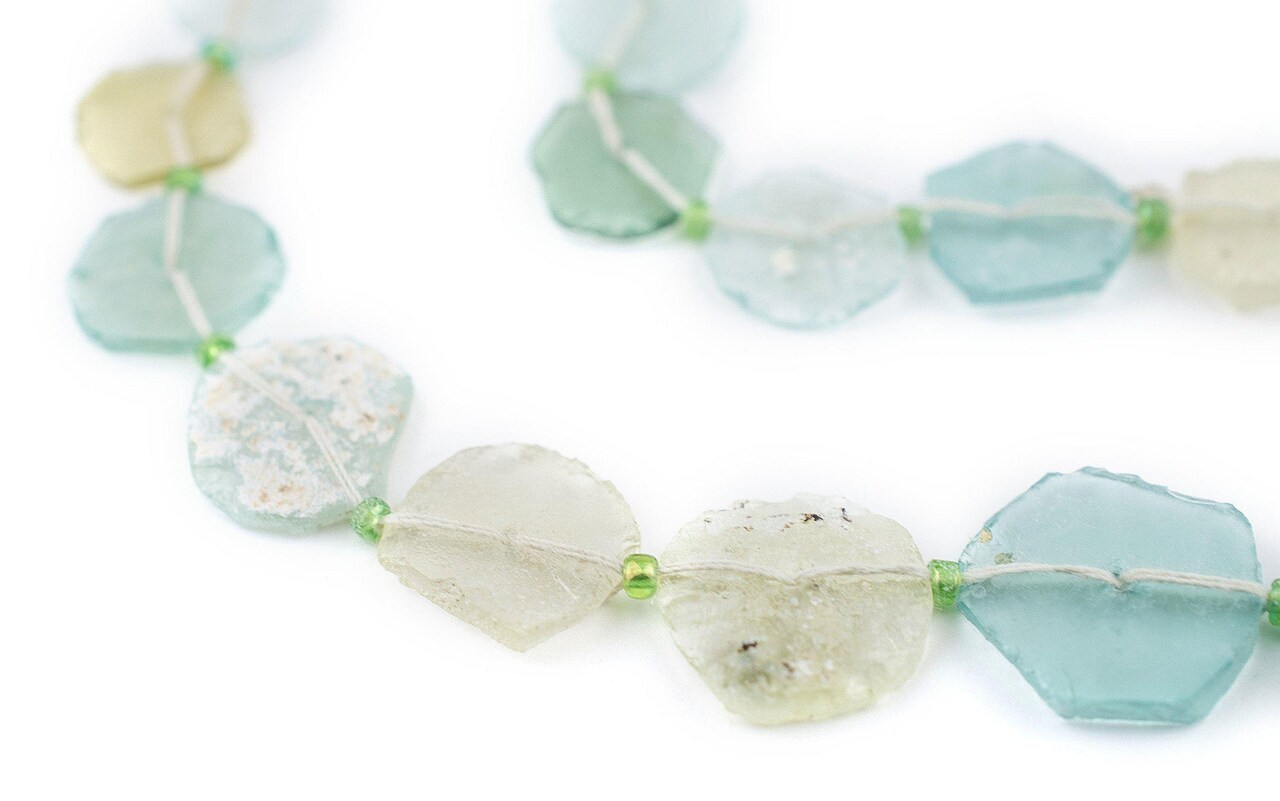 Graduated Circle Roman Glass Beads, Genuine Glass Found in Afghanistan, Matte Glass Beads for Jewelry Making, The Bead Chest